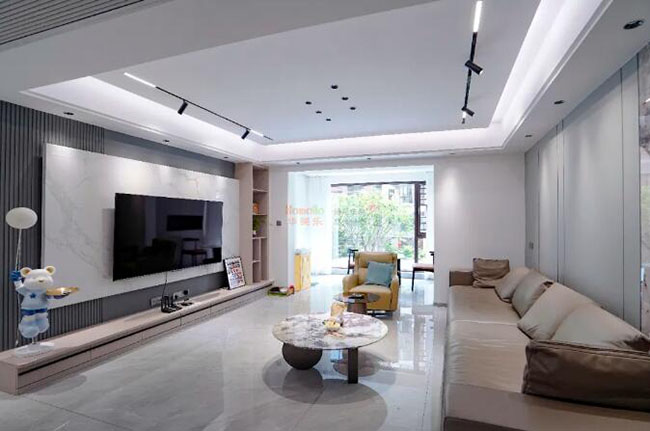 119㎡四居現(xiàn)代風(fēng)，無主燈設(shè)計外加寬敞布局，通透感十足